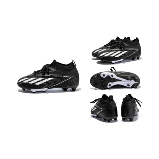 Trecero Football Boots AG/FG – Black White - Image 2